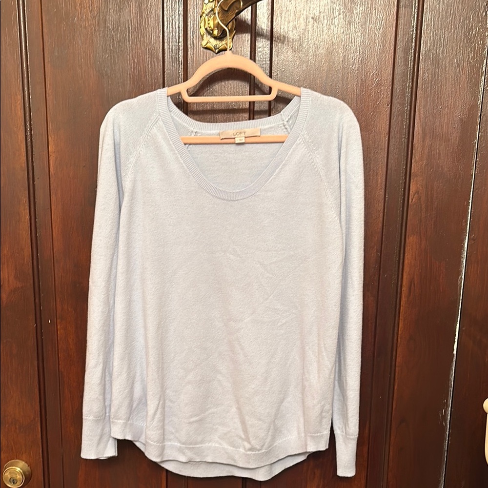 LOFT Tan Fitted Sweatshirt